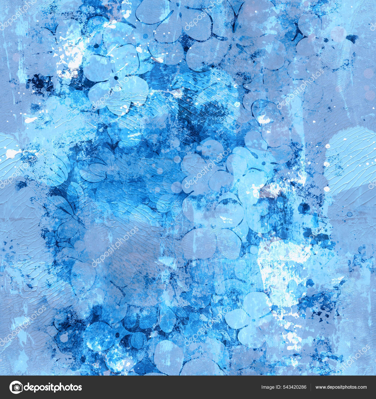 Aged Vintage Lilac Imprints Shabby Chic Seamless Pattern Digital Art