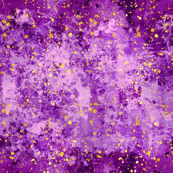Грубая Гранж Текстура Золотые Брызги Старинный Бесшовный Рисунок Цифровое Искусство Стоковое Изображение