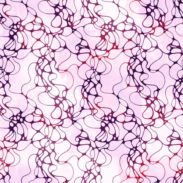 Абстрактная Линия Орнамент Неврографический Бесшовный Узор Цифровое Искусство Смешанной Текстурой Стоковое Фото