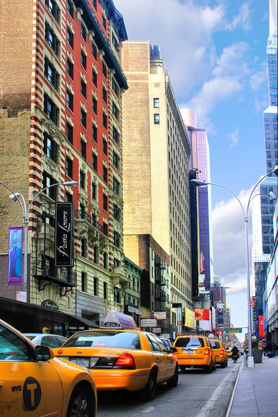 New york taxi-auto 's Rechtenvrije Stockfoto's