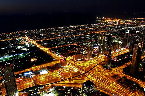 Burj khalifa, noční pohled — Stock fotografie