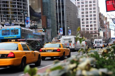 New york taksi, Araba siyah beyaz mavi göz