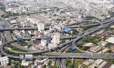 bangkok kenti bir yükseklikten