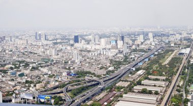 bangkok kenti bir yükseklikten