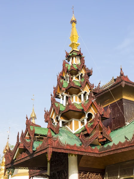 Shwedagon Pagoda Interior in Rangoon, Myanmar — Stock Photo, Image