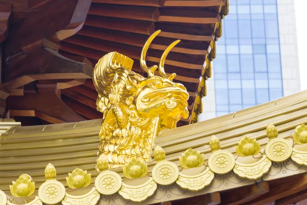 Jing zlatý drak detail — Stock fotografie