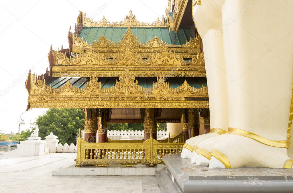 Shwedagon Pagoda Main Entrance in Rangoon, Myanmar