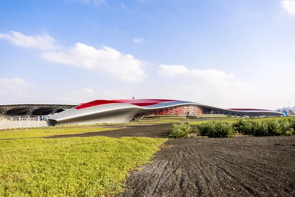 Abu Dhabi Ferrari World Theme Park Building in United Arab Emirates Stock Photo