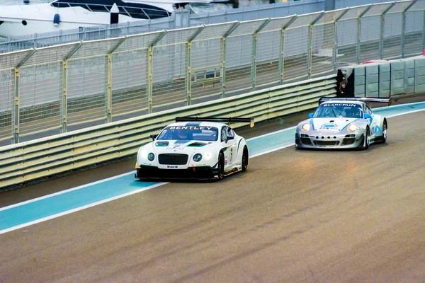 Yas Marina Racing Circuit Sports Car Racing in Abu Dhabi Stock Image