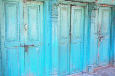 0212 inacho alan bhaktapur kapı mavi. Nepal.