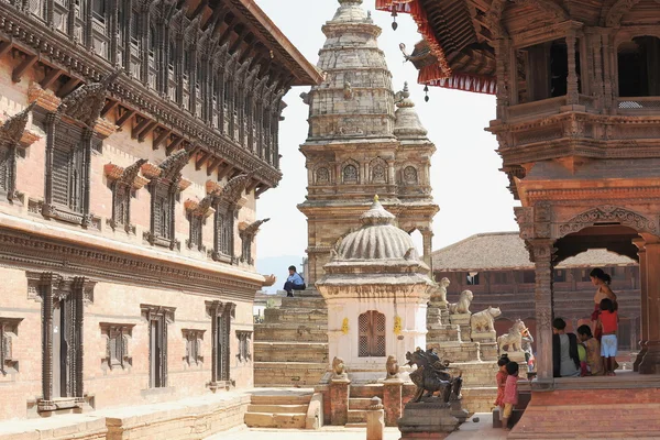 Koninklijk Paleis en siddhi lakshmi tempel. Bhaktapur-nepal. 0238 — Stockfoto