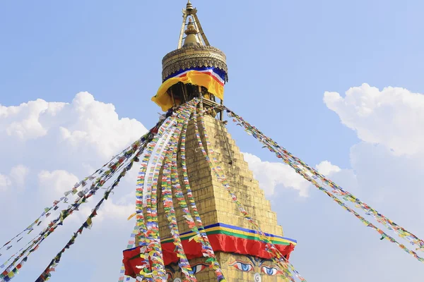 Boudhanath-bodhnath stupa taçlandıran kulesi. Katmandu-nepal. 0314 — Stok fotoğraf