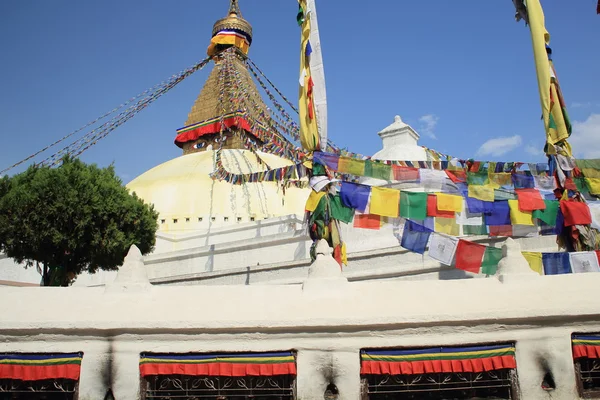 Velké bílé stupa boudhanath-bodhnath. Kathmandu Nepál. 0307 — Stock fotografie