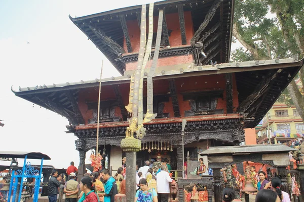 Nepali faithfuls in the Manakamana Mandir-Nepal. 0347 — Stock Photo, Image