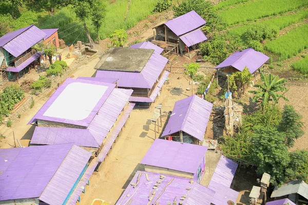 Tiny hamlet-slopes of the Manakamana Mandir-Nepal. 0357 — Stock Photo, Image