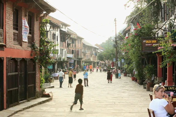 Merkez benzersiz sokak. bandipur-nepal. 0367 — Stok fotoğraf