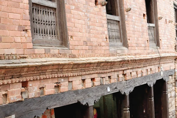 Red brick house. Bandipur-Nepal. 0392 — Stock Photo, Image