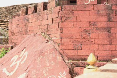Reddish walls-Gorkha Durbar. Nepal. 0412 clipart