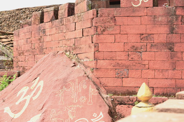 Reddish walls-Gorkha Durbar. Nepal. 0412