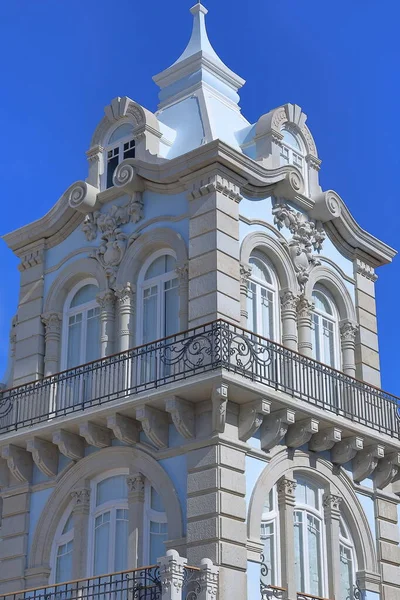 Esquina Torreta Parcial Del Tercer Piso Estilo Revivalista Mansión Casco —  Fotos de Stock