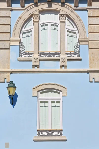 Mansión Estilo Revivalista Casco Antiguo Zona Vila Adentro Azul Pálido —  Fotos de Stock