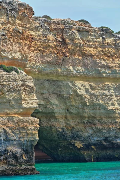 Скелі Схід Від Пляжу Прая Бенагіль Вирізьблені Морською Ерозією Вертикальних — стокове фото