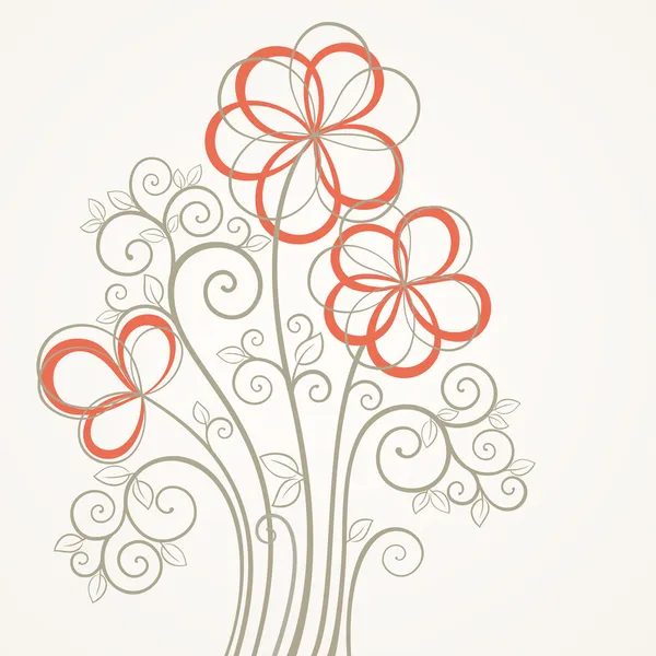 soyut çiçek kartı