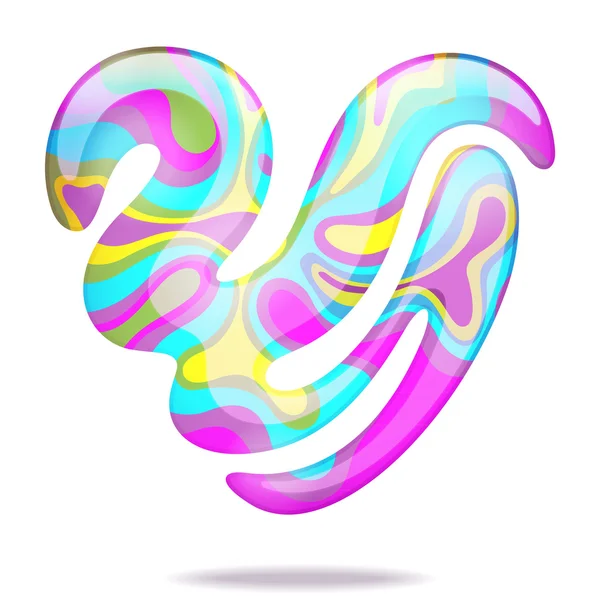 Abstract 3D heart — Stock Vector