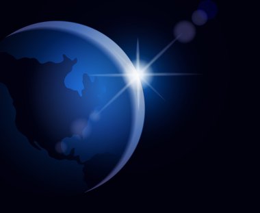 toprak üzerinde yükselen güneş