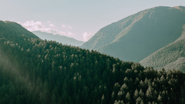 breathtaking view of the mountains in the municipality of Villalago in the province of Aquila. Abruzzo - Italy