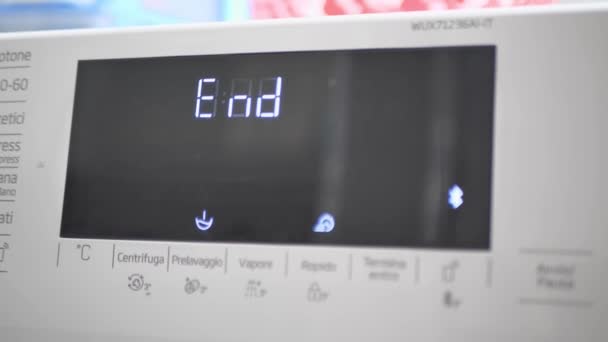 Detalle Pantalla Lavadora — Vídeo de stock