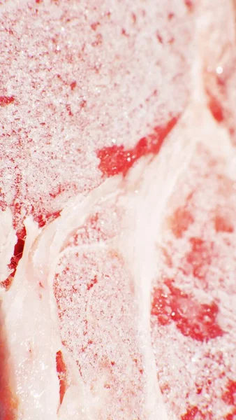 Texture Frozen Fresh Raw Meat Close Macro — ストック写真