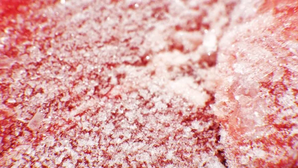 Texture Frozen Fresh Raw Meat Close Macro — Zdjęcie stockowe