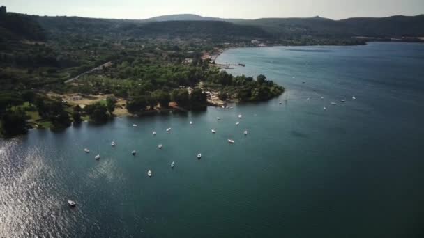 Krásný Výhled Jezero Bracciano Itálie — Stock video