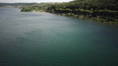 A picturesque birds-eye view of the Bracciano embankment