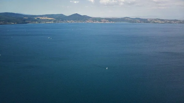 Panoramic View Lake Bracciano Rome Italy Birds Eye View — Fotografia de Stock