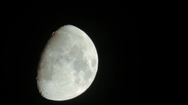 Moon Time Lapse Seen Night Sky — 图库视频影像