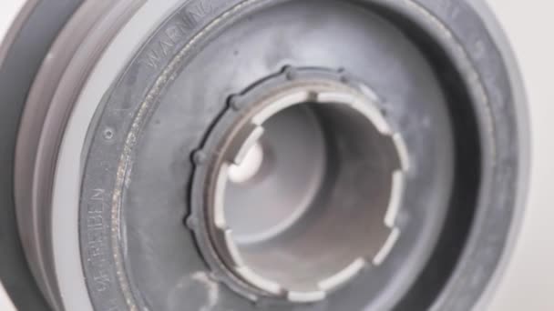 Crankshaft Pulley Takes Drive Other Components Associated Engine Crankshaft Pulley — Vídeos de Stock