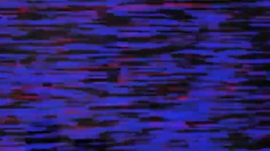 Soyut VHS Dijital Animasyon. Eski TV Ekran Arkaplanı. Arıza Deseni Görüntü Hasar Efekti. Gerçek Kusurlu Gürültü ve Objeler Şablonu. Analog Gürültü Tasarımı Sinyal Yok. Kötü TV Filmi Flickers 4k.