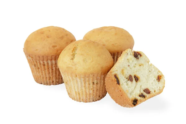 Hausgemachte Cupcakes mit Rosinen. — Stockfoto