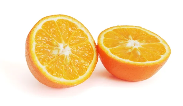 Sliced orange fruit on white. — Stock Photo, Image