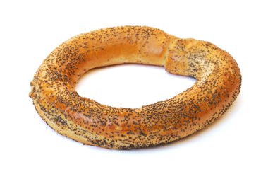 Beyaz Arkaplanda Simit.