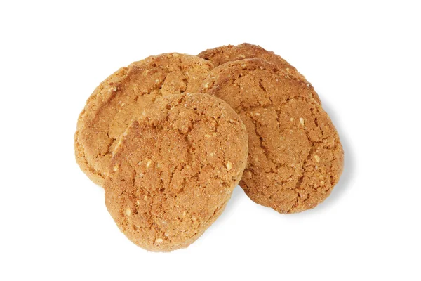 Galletas de avena sobre blanco . —  Fotos de Stock