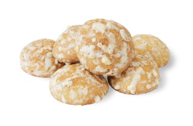 tatlı kurabiye üzerinde beyaz izole.