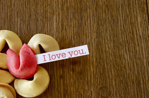 Te amo - galleta de la fortuna roja Fotos De Stock Sin Royalties Gratis