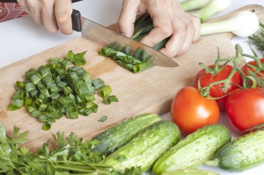 sebze salatası hazırlama iş yerinde mutfakta yemek