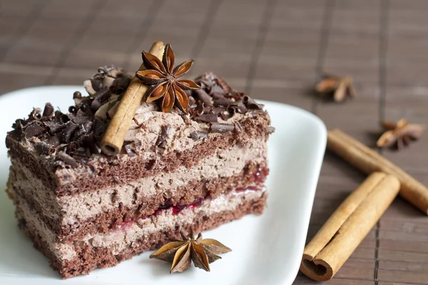 Torta al cioccolato pan di zenzero e spezie — Foto Stock