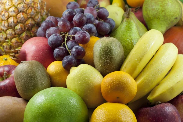 Fruits and vegetables colorful mixed assortment closeup — Stock Photo, Image