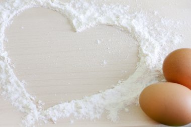 hart van de bloem achtergrond concept bakken