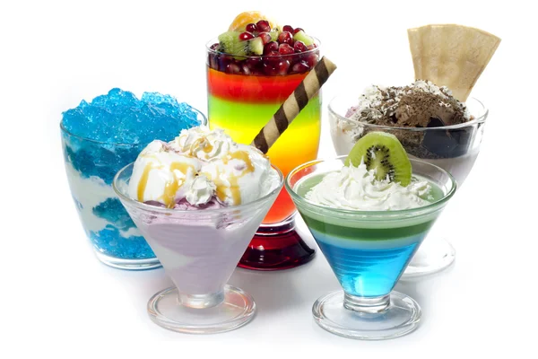 Bunte Desserts gemischtes Sortiment — Stockfoto